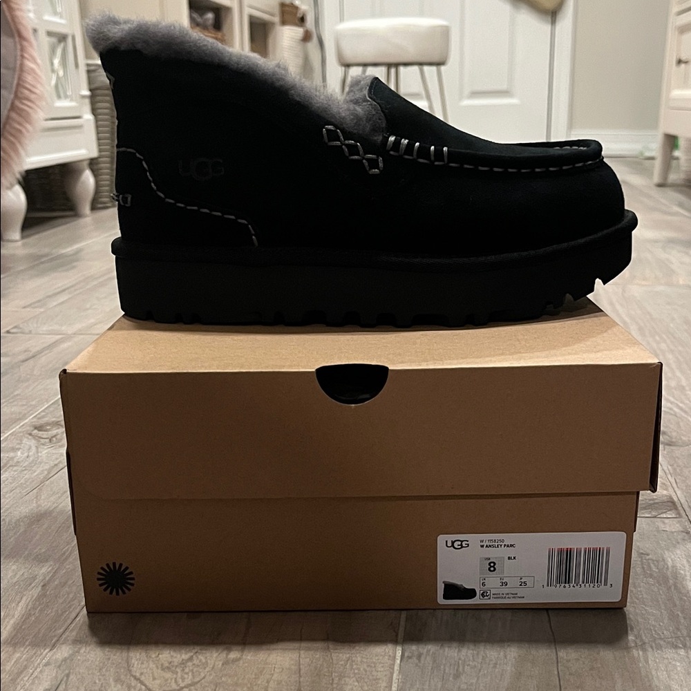 UGG Men's Black Slip-On Loafers